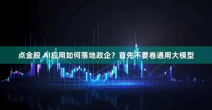 点金股 AI应用如何落地政企？首先不要卷通用大模型